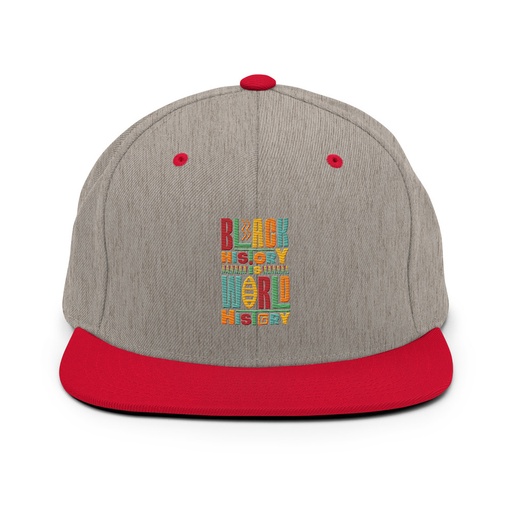 [ID: 99-G218] Black History Is World History - Colorful Typography Classic Snapback