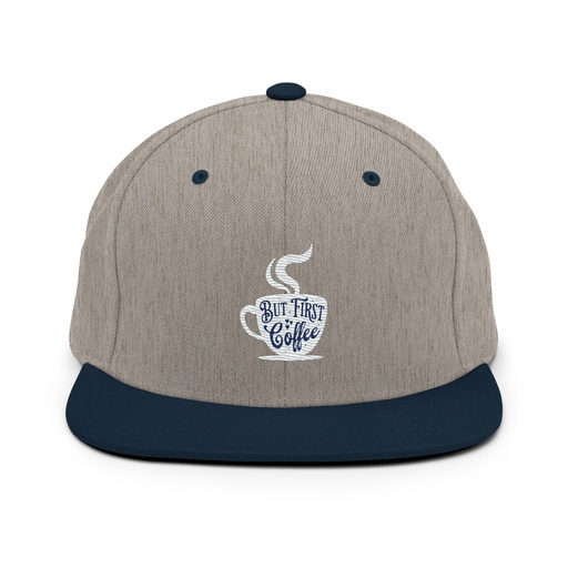 [ID: 99-G300] But First Coffee - Hand Lettering Typography Classic Snapback