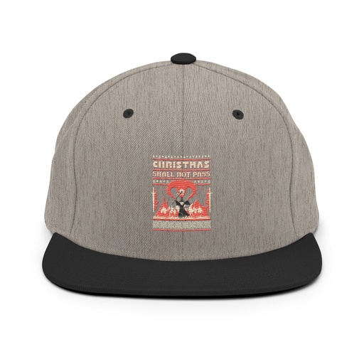 [ID: 99-G375] Christmas Shall Not Pass - Flaming Wizard Classic Snapback
