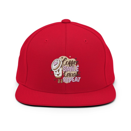 [ID: 99-G402] Coffee is Happiness - Retro Cartoon Mascot Classic Snapback