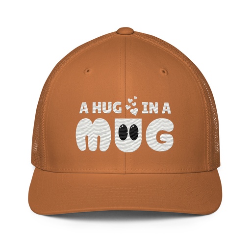 [ID: 596-G17] A Hug in a Mug - Funny Cartoon Closed-Back Trucker Cap