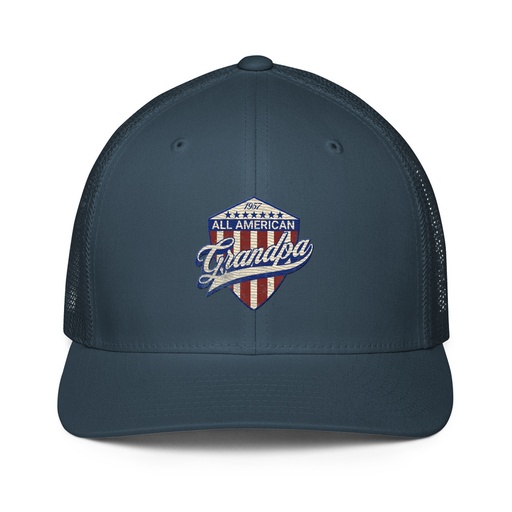 [ID: 596-G41] all american grandpa Closed-Back Trucker Cap