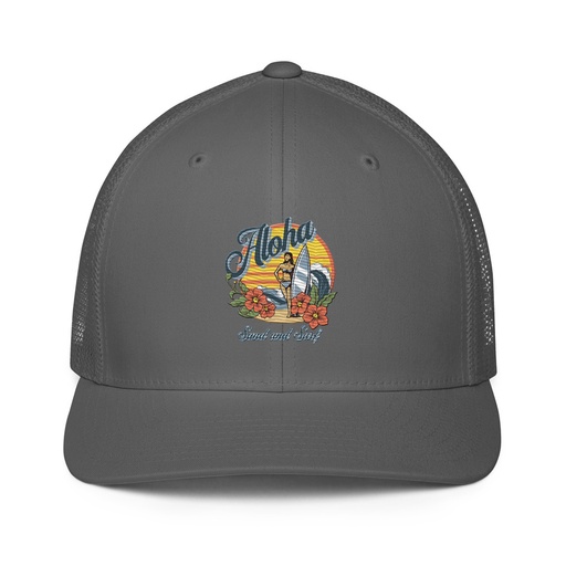 [ID: 596-G53] Aloha Closed-Back Trucker Cap