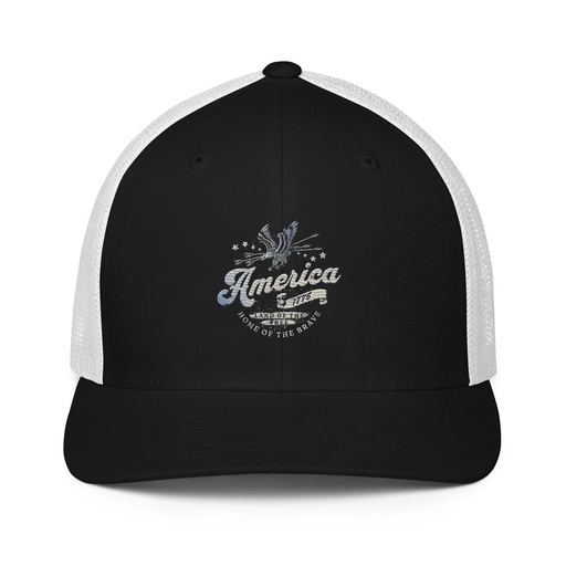 [ID: 596-G61] America 1776 Closed-Back Trucker Cap