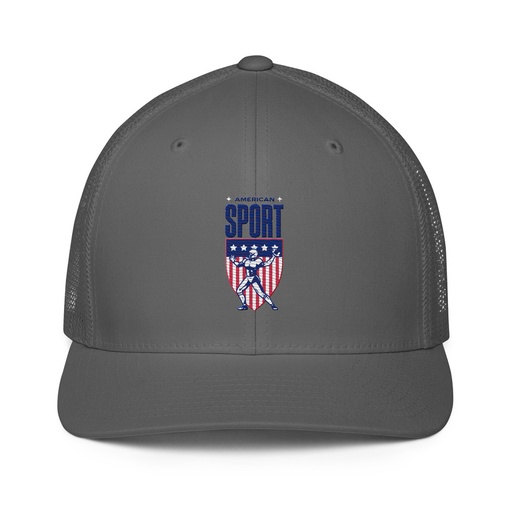 [ID: 596-G71] American Football Sport Closed-Back Trucker Cap