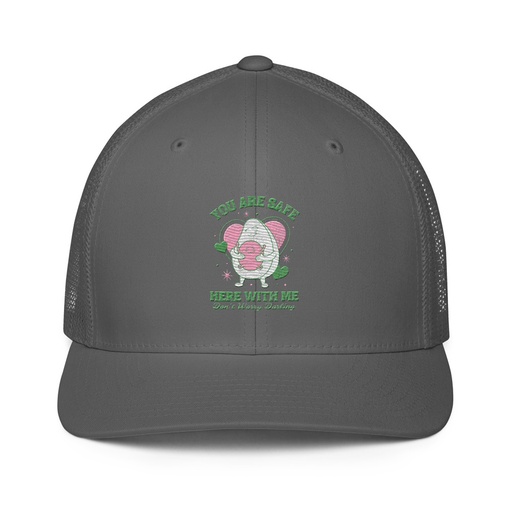 [ID: 596-G118] Avo Love - Typographic Cartoon Streetwear Closed-Back Trucker Cap