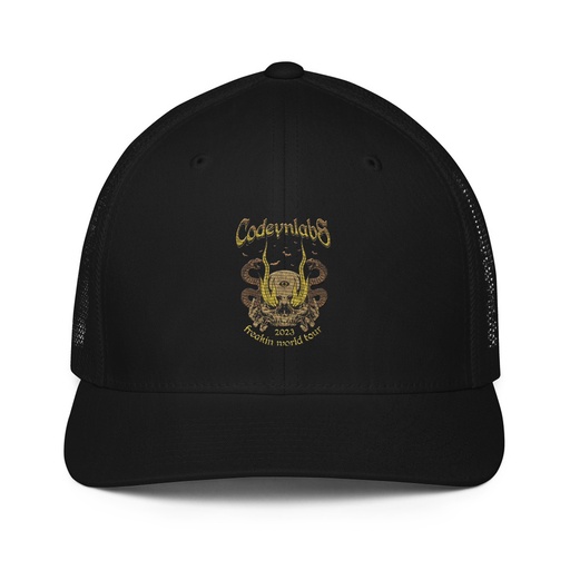 [ID: 596-G137] Band Merchandise Tour Illustration Closed-Back Trucker Cap