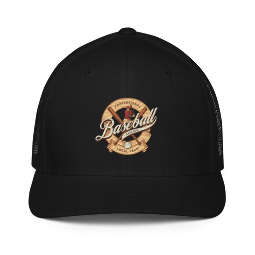 [ID: 596-G145] Baseball Team - College Sports Closed-Back Trucker Cap