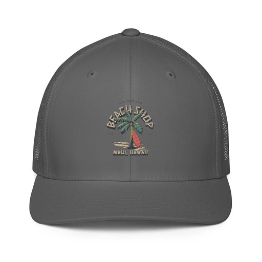 [ID: 596-G169] Beach Shop Closed-Back Trucker Cap
