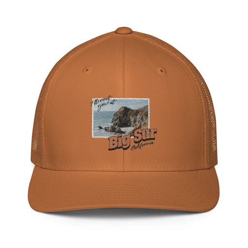 [ID: 596-G205] Big Sur, Cali Closed-Back Trucker Cap