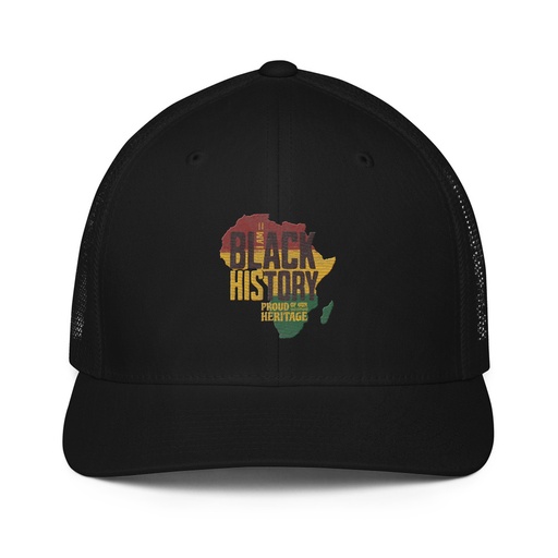 [ID: 596-G217] Black History - Heritage Map Closed-Back Trucker Cap