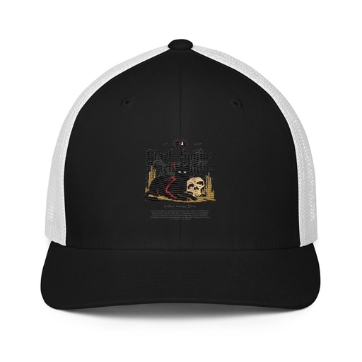 [ID: 596-G230] Black Sphinx Closed-Back Trucker Cap