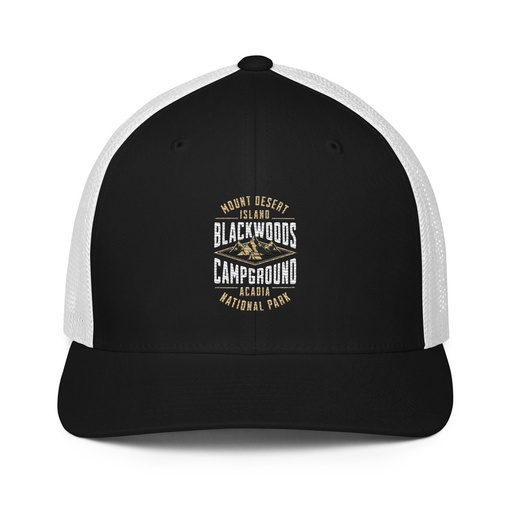 [ID: 596-G233] Blackwoods Campground - Mountain Adventure Closed-Back Trucker Cap