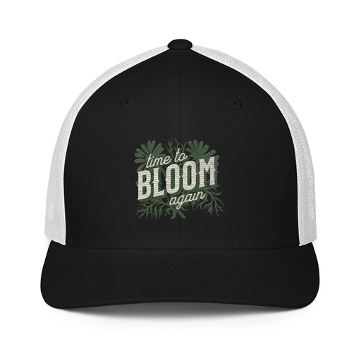 [ID: 596-G239] Bloom Again Closed-Back Trucker Cap