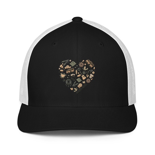 [ID: 596-G248] Boho Girl Poster Closed-Back Trucker Cap