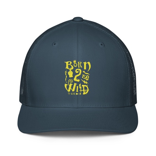 [ID: 596-G255] Born 2 Be Wild Closed-Back Trucker Cap