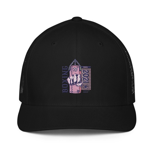 [ID: 596-G277] Boxing Fist - Punching Bag Closed-Back Trucker Cap