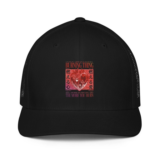[ID: 596-G299] Burning Thing Closed-Back Trucker Cap