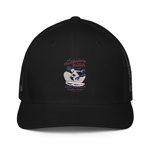 [ID: 596-G313] California Beach Surfing Closed-Back Trucker Cap
