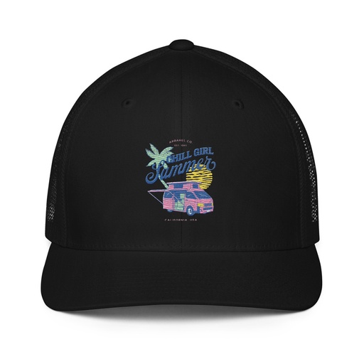 [ID: 596-G366] Chill Girl Summer Closed-Back Trucker Cap