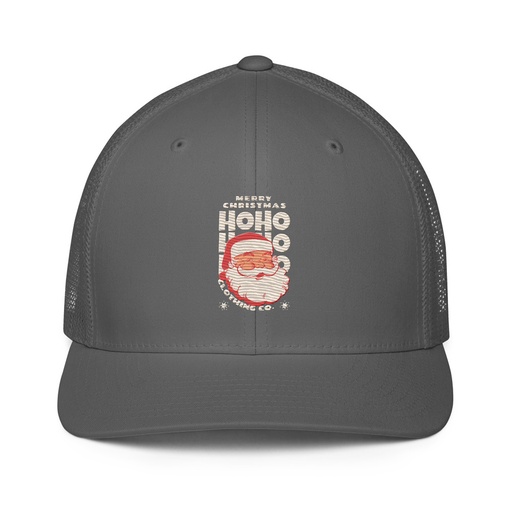 [ID: 596-G374] Christmas Season - Santa Claus Closed-Back Trucker Cap