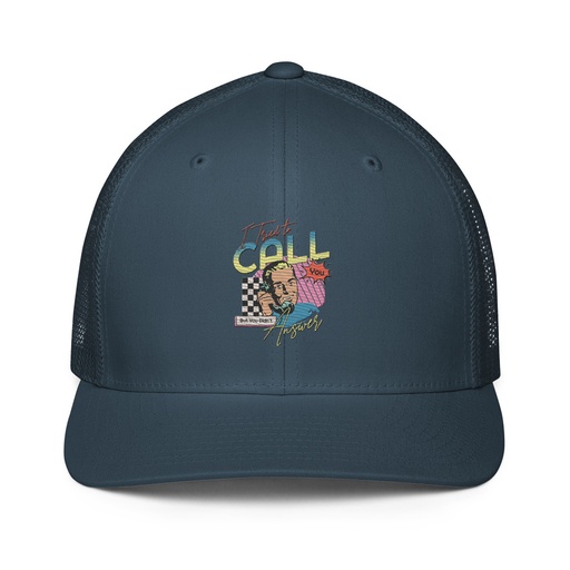 [ID: 596-G383] Classic Retro Illustrative Portrait Men Calling Closed-Back Trucker Cap