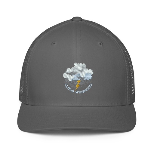 [ID: 596-G387] Cloud Whisperer - Rainy Weather Closed-Back Trucker Cap