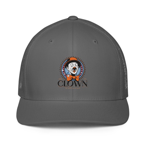 [ID: 596-G388] CLOWN LOGO Closed-Back Trucker Cap