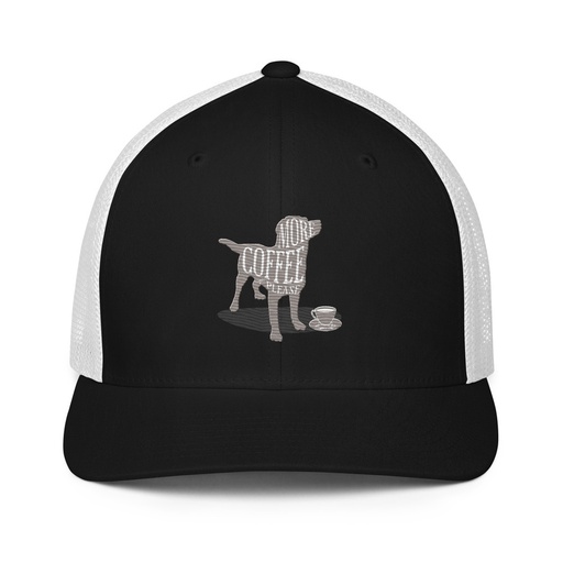 [ID: 596-G399] Coffee Dog Closed-Back Trucker Cap