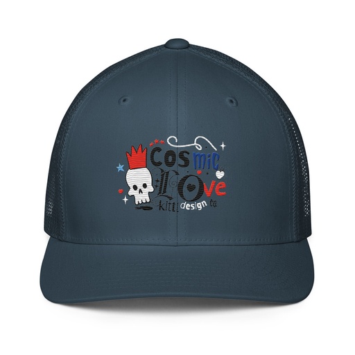 [ID: 596-G424] Cosmic Love Closed-Back Trucker Cap