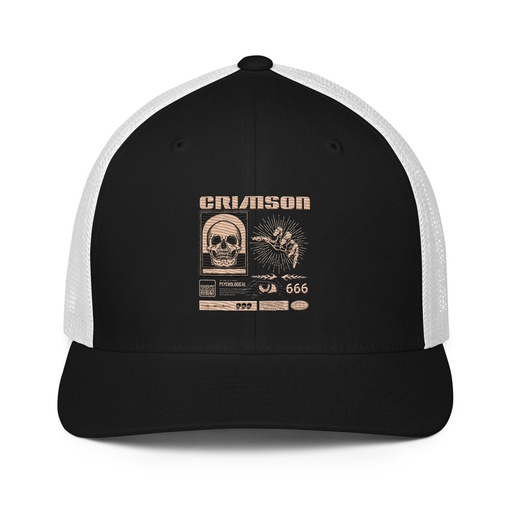 [ID: 596-G438] Crimson Closed-Back Trucker Cap
