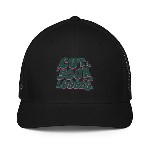 [ID: 596-G448] Cut your Losses Closed-Back Trucker Cap