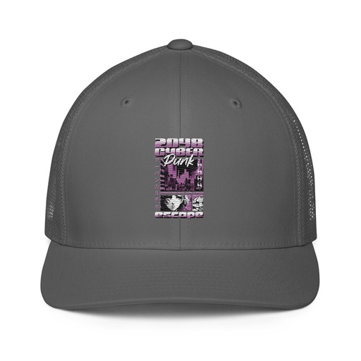 [ID: 596-G458] Cyber Punk Escape - Japanese Anime Closed-Back Trucker Cap