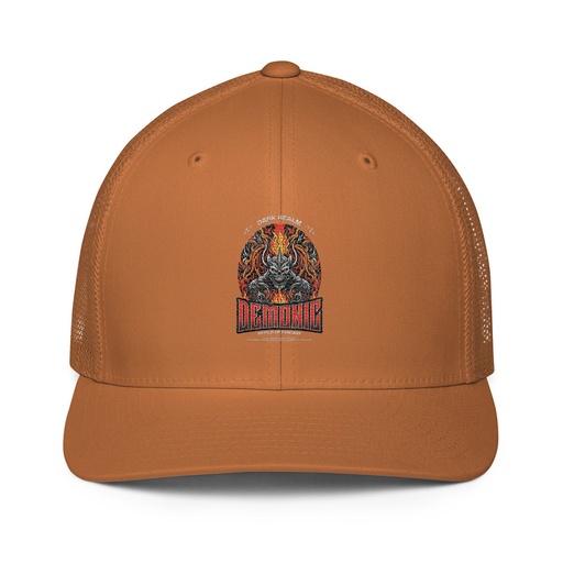 [ID: 596-G488] Demonic Closed-Back Trucker Cap