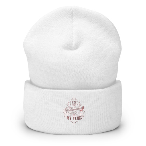 [ID: 266-G24] Adrenaline in my Veins - Victorian Cuffed Beanie