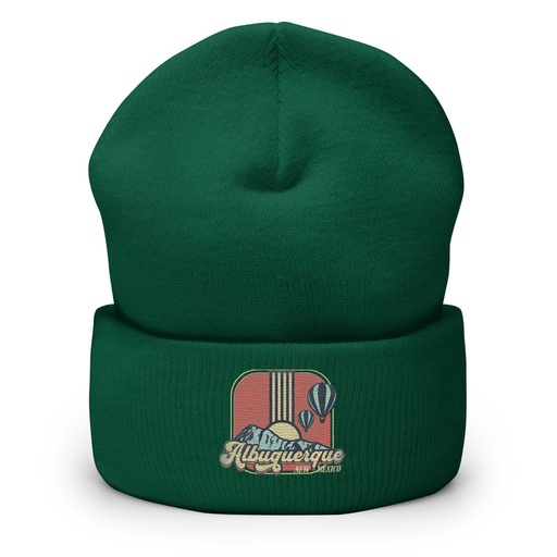 [ID: 266-G36] Albuquerque - Retro Hot Air Baloon Cuffed Beanie