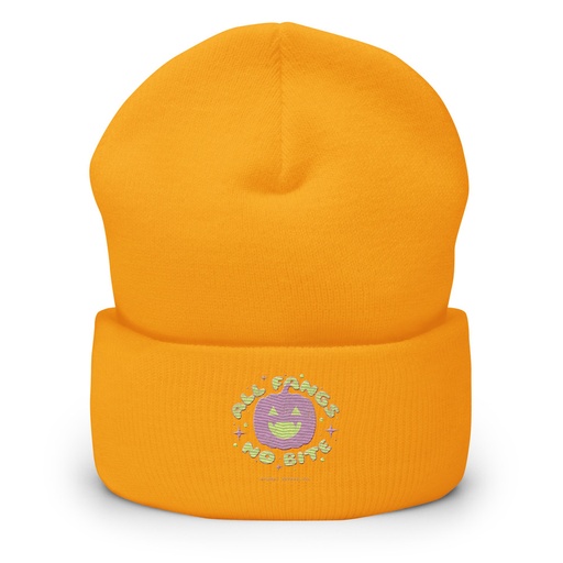 [ID: 266-G44] All Fangs No Bite - Halloween Cuffed Beanie