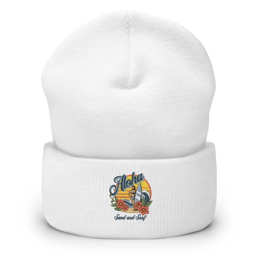 [ID: 266-G53] Aloha Cuffed Beanie