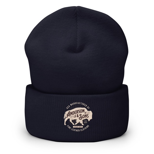 [ID: 266-G80] Anderson & Sons Leather Clothing - Buffalo Cuffed Beanie