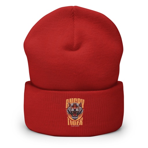 [ID: 266-G85] Angry Tiger - AI Cuffed Beanie