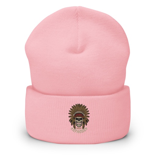 [ID: 266-G94] Apache Warriors - Indian Skull Cuffed Beanie