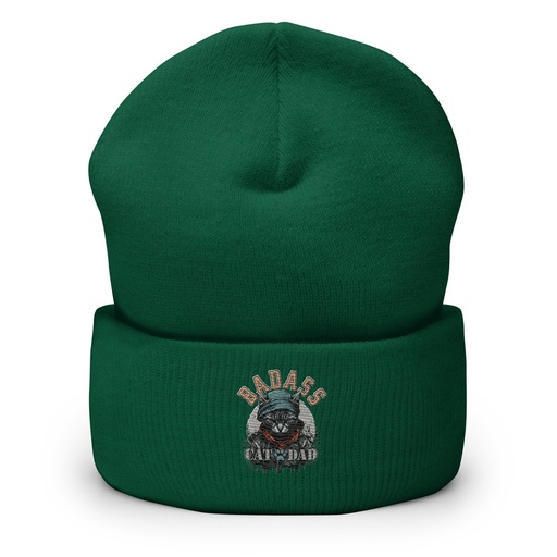 [ID: 266-G129] BADASS CAT DAT Cuffed Beanie