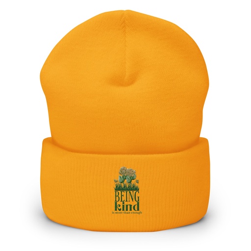 [ID: 266-G177] Being Kind is more than enough Cuffed Beanie