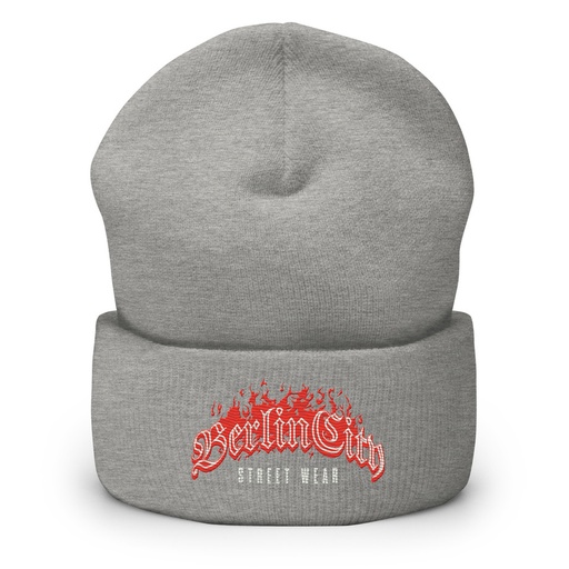[ID: 266-G183] Berlin City Streetwear - Fire Cuffed Beanie