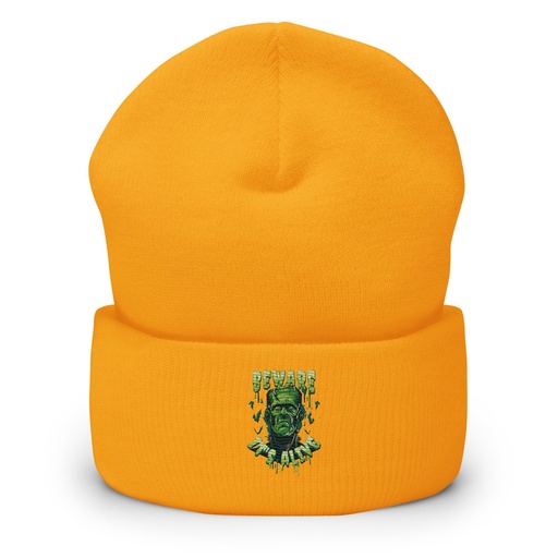 [ID: 266-G197] Beware of Frankenstein - Scary Halloween Cuffed Beanie