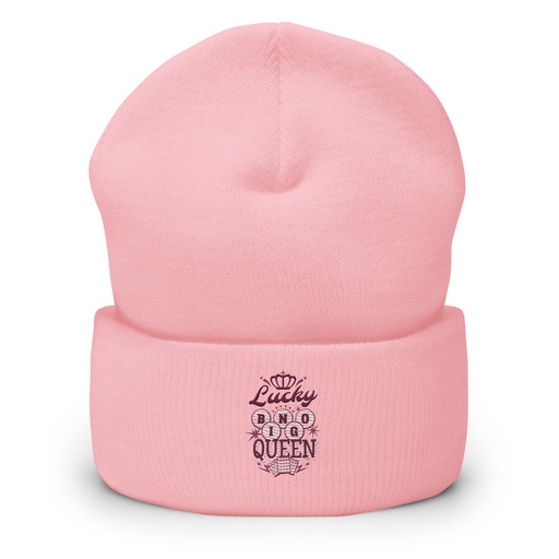 [ID: 266-G209] Bingo Queen - Retro Crown Cuffed Beanie