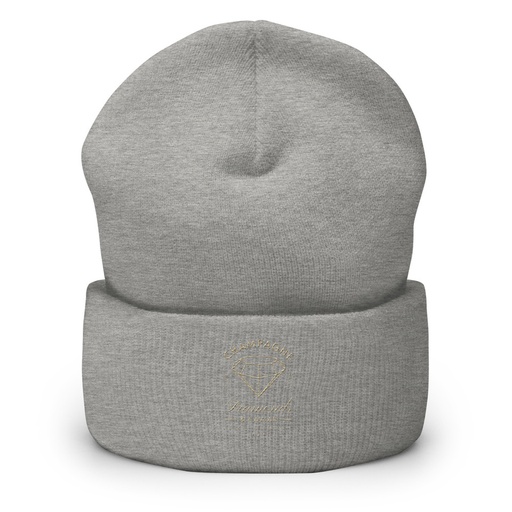 [ID: 266-G215] Black Diamonds - Elegant Cuffed Beanie
