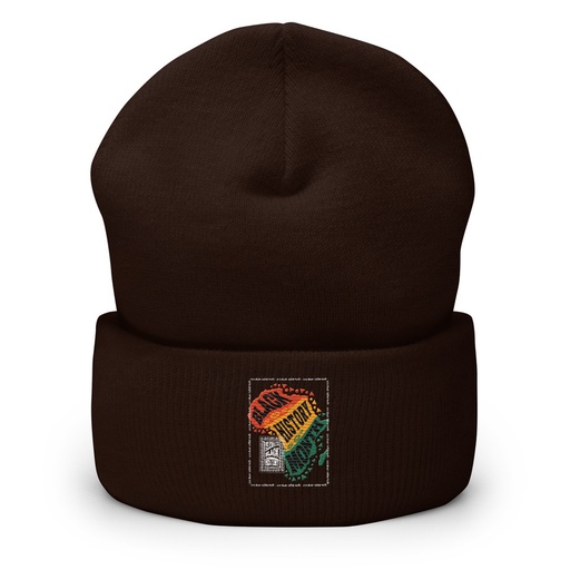 [ID: 266-G222] Black History Month - Tribal History Cuffed Beanie