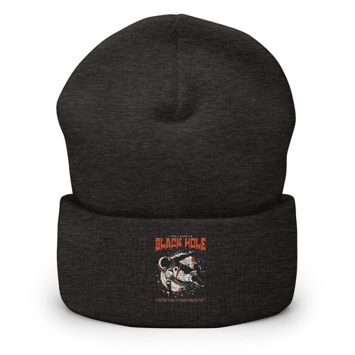 [ID: 266-G224] Black Hole Cuffed Beanie