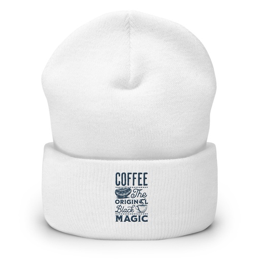 [ID: 266-G227] Black Magic Coffee - Simple Cup Cuffed Beanie